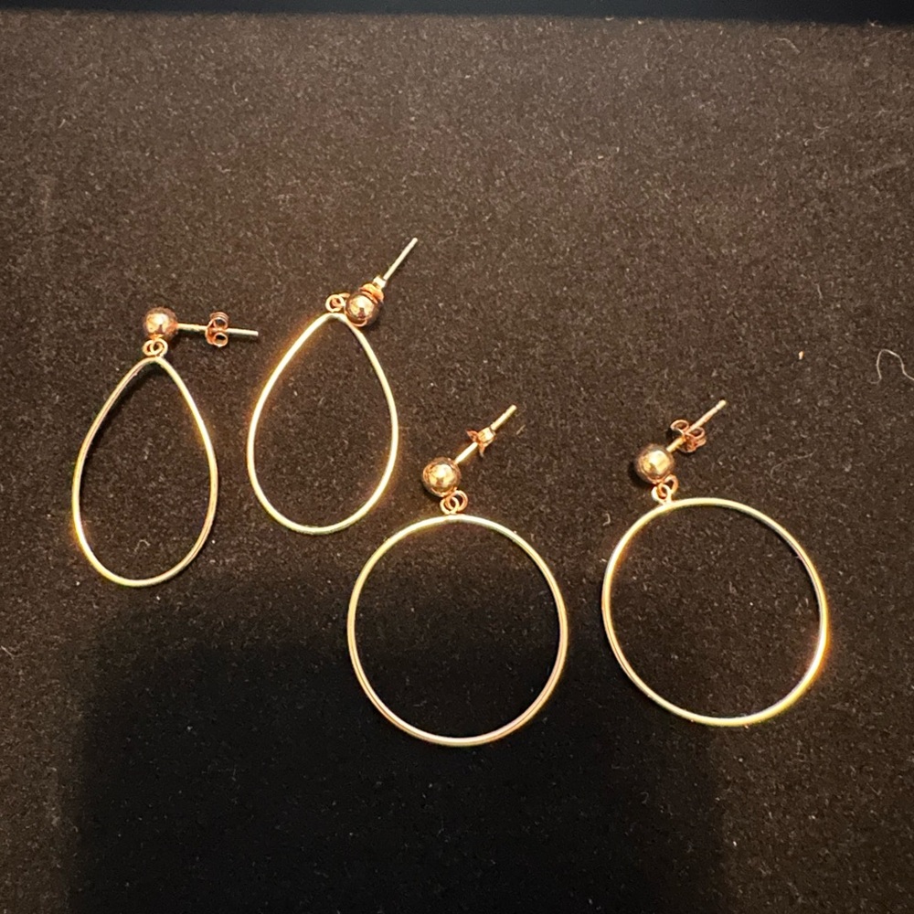 Rose gold earrings